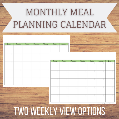 Game Changer | Monthly Meal Planning - The Whispering Glen