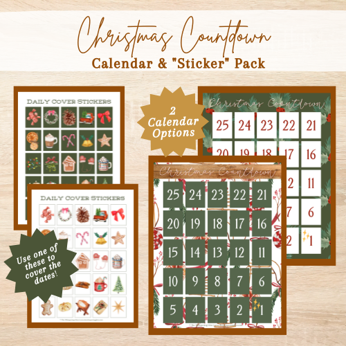 Christmas Countdown with Stickers
