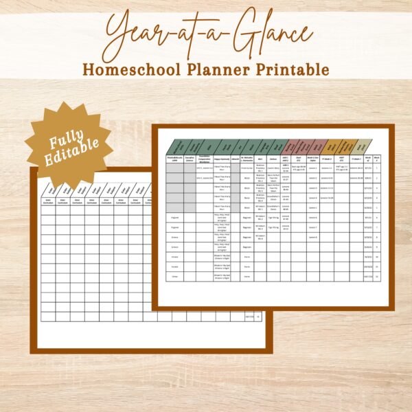 Year-At-A-Glance Homeschool Planner