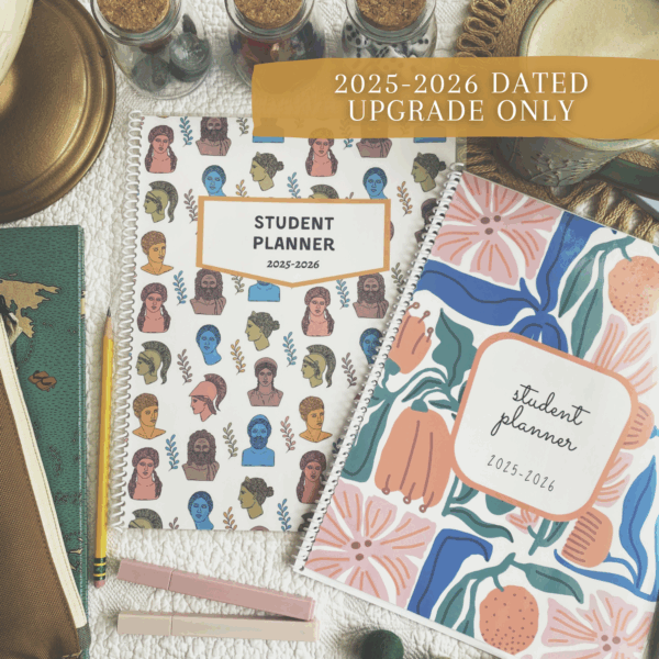2025-2026 Customizable Homeschool Planner DATED UPGRADE (Student Only)